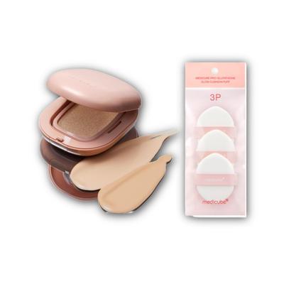 Pro Glutathione Glow Cushion SPF50+ PA++++ 15g (Tonalità 21 / Tonalità 23), Medicube Pro Puff Luminoso al Glutatione (9 opzioni)