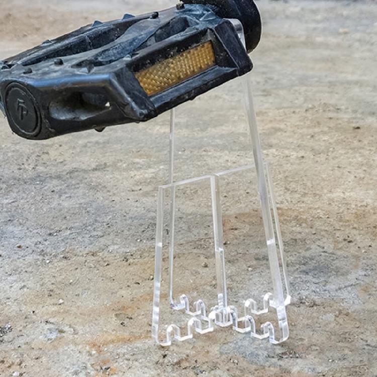 Clear Acrylic Bike Parking Rack Portable Floor Stand Light Weight Bike Support Stand for Adjusting Cleaning Repairing
