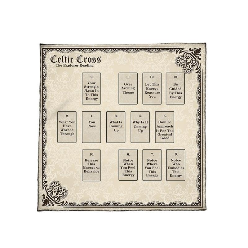 Tarots Tablecloth Constellations Pattern Astrology Altars Cloth Divinations Card Table Cloth Tapestry Witchcrafts Supply