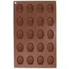 Orion Brown Silicone 20-Cavity Shell-Shaped Cookie and Praline Baking Mold 29.5 X 17.5 Cm