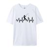 Fishing Heartbeat Tshirts Slim Fit Normal Top Tshirts Student Tops T Shirt Design Tee Shirts Thanksgiving Day