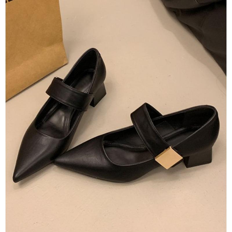 

Модные однотонные туфли-лодочки на высоком резиновом каблуке с квадратным носком для женщин, новая мода, средний каблук, женская обувь, повседневные туфли-лодочки на невысоком квадратном каблуке, Zapatos Mujer 40 чёрный