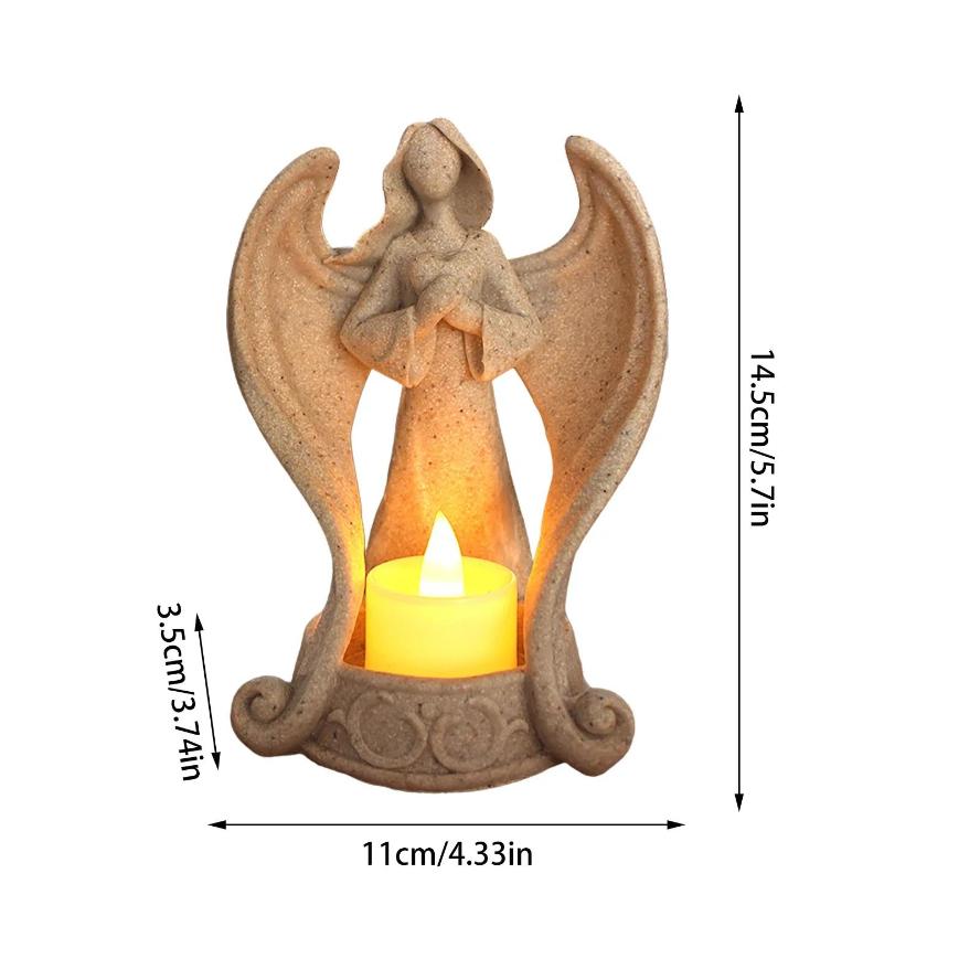 Homde Table Decoration Tools Angel Candlestick Party Lights Commemorate Angels Condolences Candles Angel Figurines Candle Holder