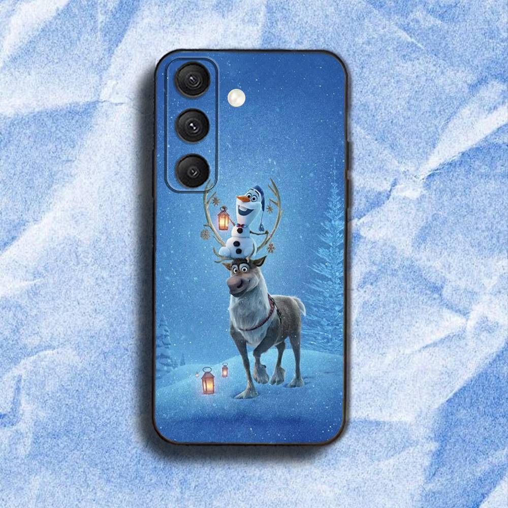 

Christmas F-Frozen O-Olaf Phone Case For Samsung S 25,24,23,22,30,21,10,9,Ultra,Plus,Lite,FE,4,5G Black Soft Case samsungS24