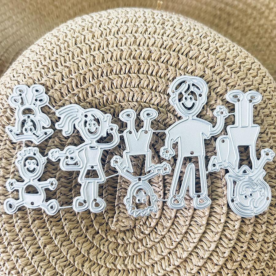 Family Members Craft Metal Templates Cutting Dies Stencil Scrapbooking Album Paper Cards Decorative Craft Embossing Die