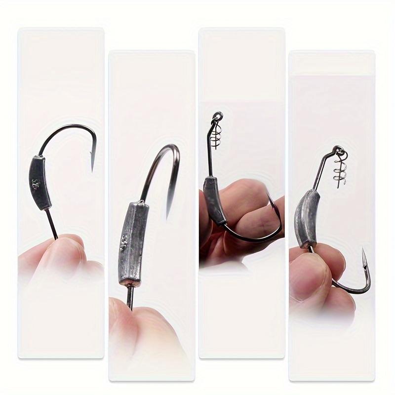Mixed 5Styles Black Nickeled Crank Hook  Soft Lure Bass Fly Fishing Hook 2g 3g 4g 5g 7g  With Lead And Barb Pike Fishing Swimbait Offset Hooks
