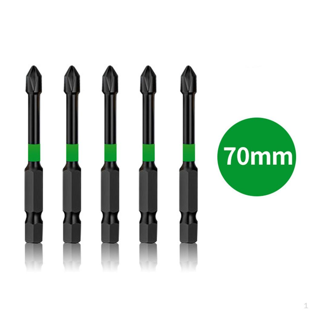 5x Impact Bit Set Multipurpose Cross Bits for Electrician Maintenance