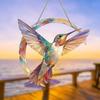 Vielseitiger, wunderschöner Sonnenfänger mit Kolibri-Motiv, Acryl, Buntglas, Hängedekor für alle Jahreszeiten, Haus, Garten, Geschenk, Windspiel