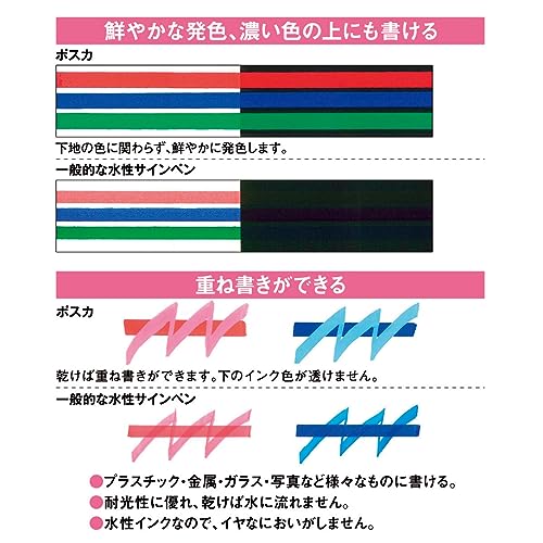 Posca Mitsubishi Pencil Water-based Pen Posca Medium Point Round Core 15 Colors PC5M15C