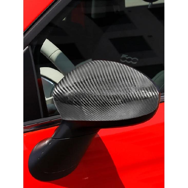 For Fiat 500 2008-2024 Abarth 595 695 2012-2024 Carbon Fiber Car Side Rearview Mirror Decorate Cover Trim Sticker Accessories