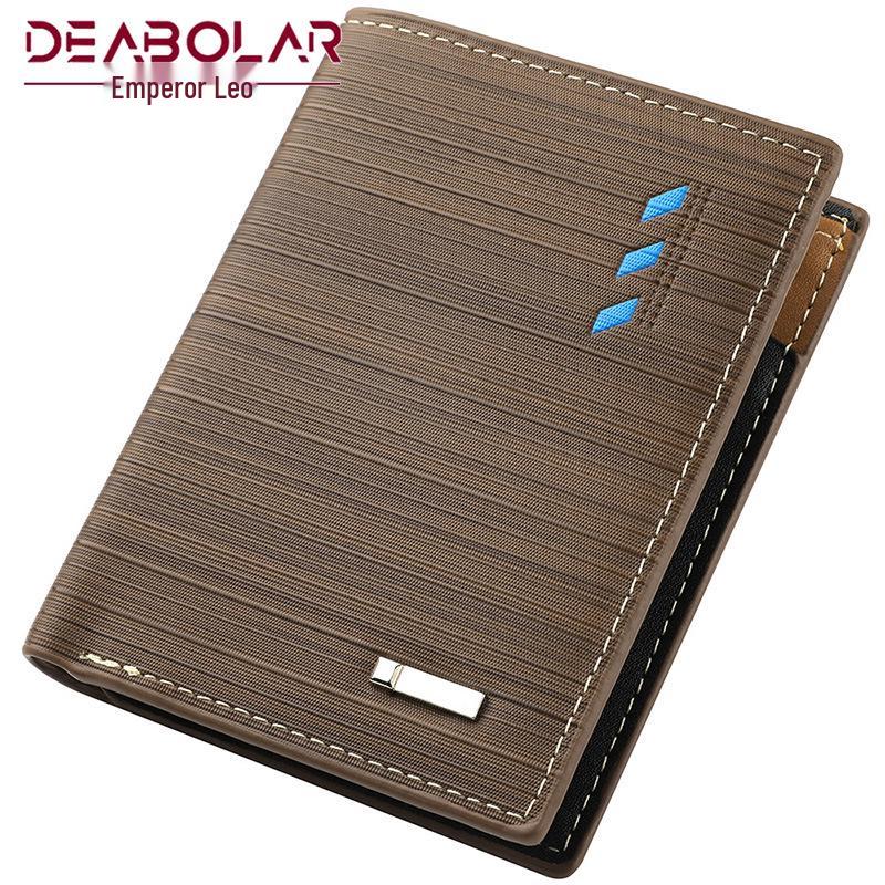 Men's Horizontal PU Leather Wallet - Korean Style Card Holder In-Stock