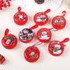 Tin Box Christmas Coin Purse Cartoon Phone Keychain Pendant Gifts Candy Storage Box  New Year