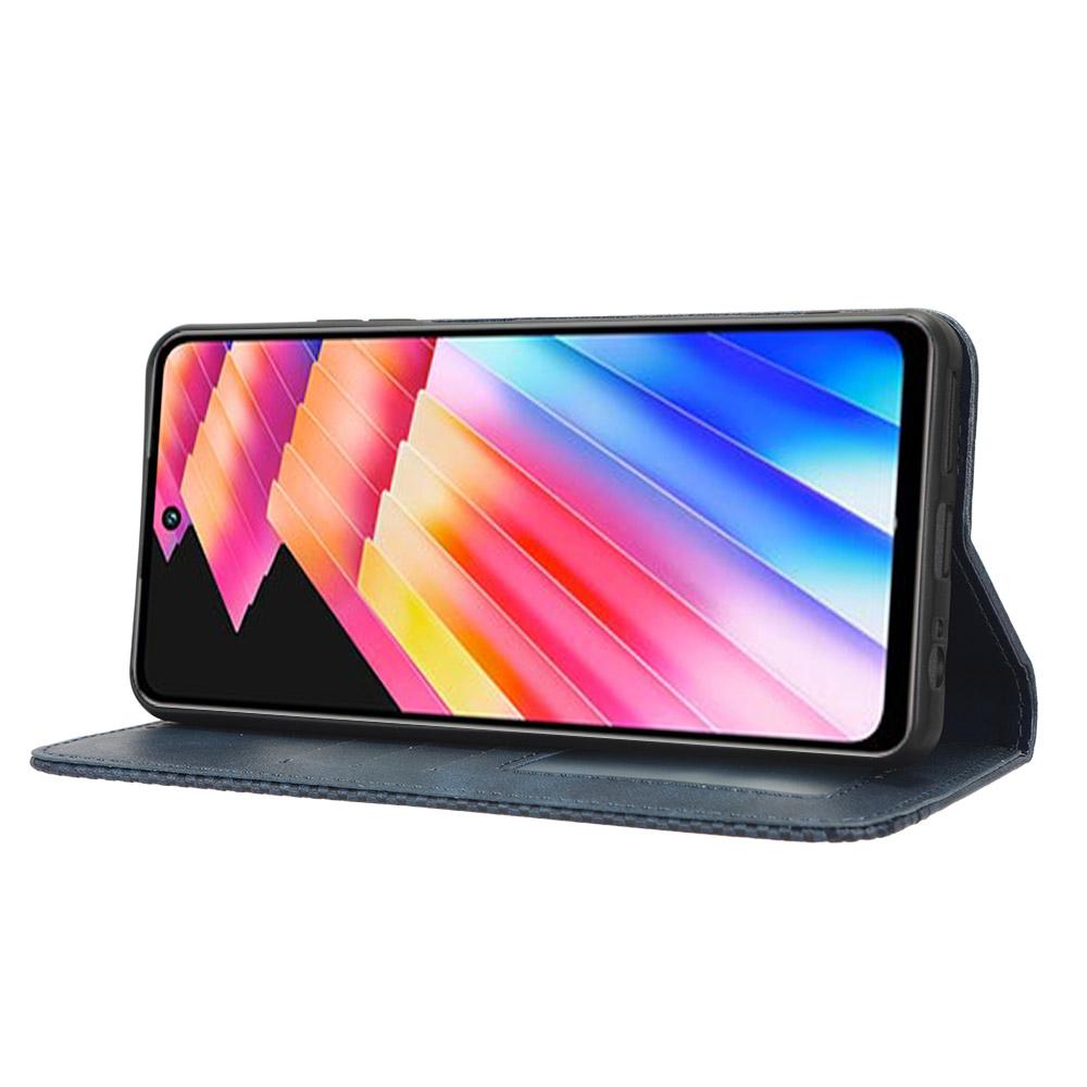 For Infinix Hot 30i/Hot 30i NFC X669 PU Leather Vintage Phone Case Folio Book Stand Wallet Cover