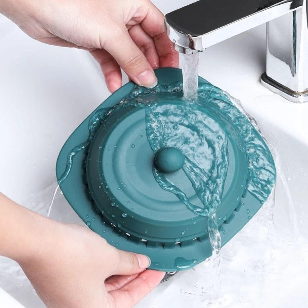 Anti-odor Kitchen Sink Filter Press Type Hair Catcher Stopper Portable Sewer Anti-Clogging