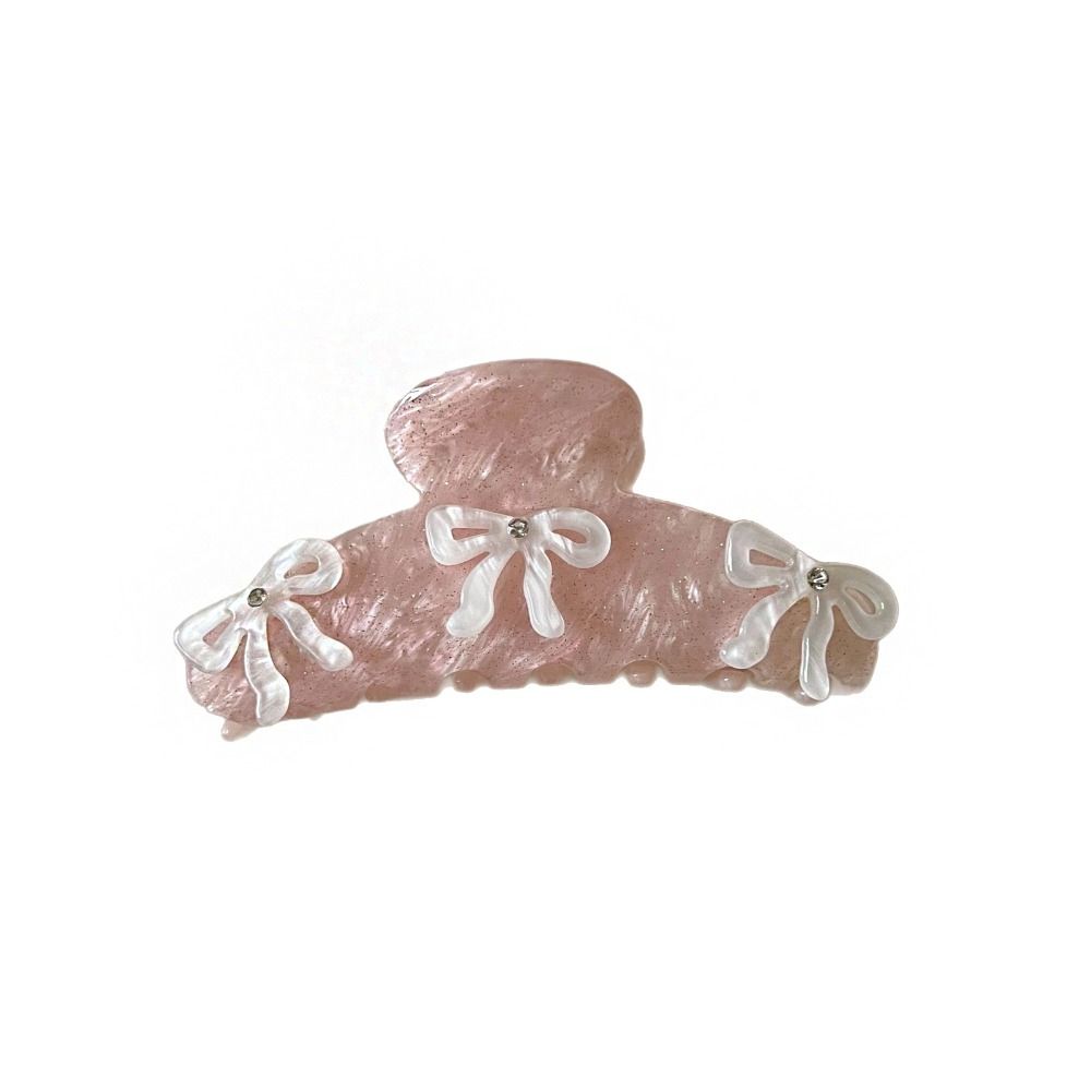 Barrette Bowknot Hair Clip Ballet Zircon Hairpin Personalized Acetic Acid Shark Clip  Streetwear