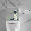 Funny Astronaut Stars Toilet Sticker Kids Room Decor Cartoon Wallpaper Bathroom Glow In The Dark Home Wall Self-adhesive Decals