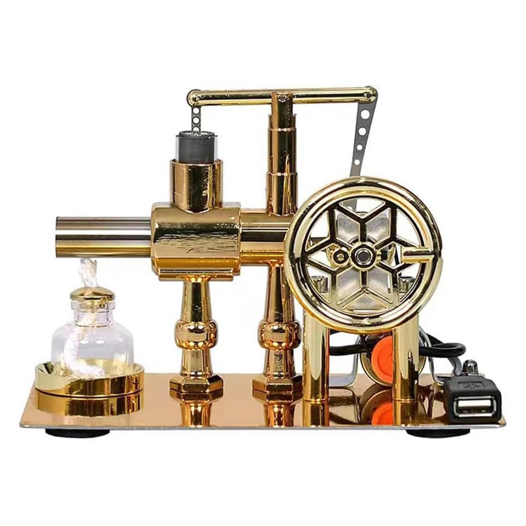 Gorący Model Silnika Stirlinga, Jednocylindrowy Metalowy Silnik Stirlinga Silnik Spalania Zewnętrznego, Zestaw DIY Silnika Cieplnego Dla Dorosłych Na Biurko Ed