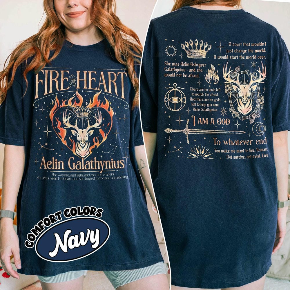 Fireheart TOG Fan Merch Comfort Shirt Aelin Galathynius Fireheart Unisex Tee Cotton Shirt Fantasy Apparel Y2K Top Streetwear S