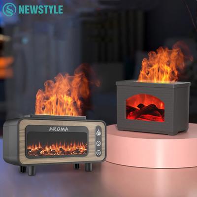 Fireplace Flame Night Lights with Air Humidifier Colourful Flame LED Light USB Essential Oil Aromatherapy Diffuser Creative Gift