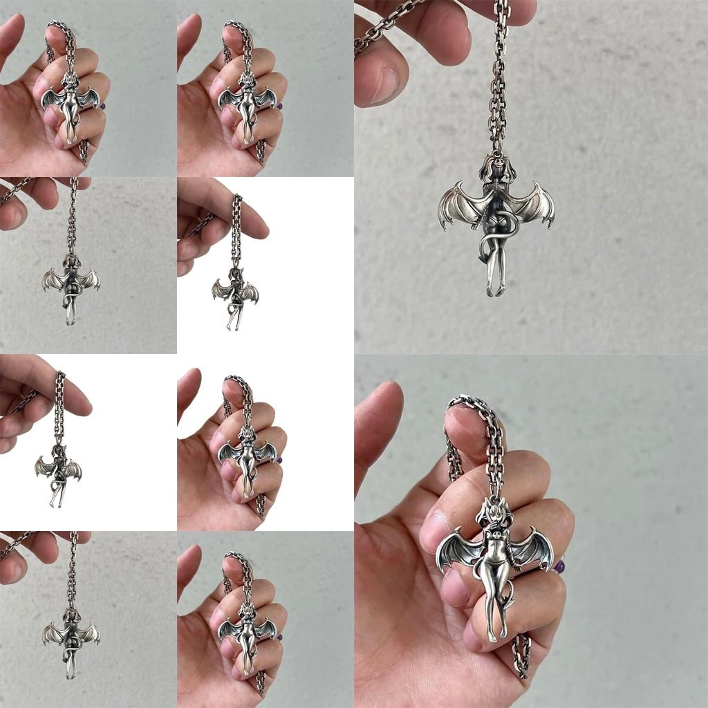 Angel Pendant Necklace For Women Men With Zinc Alloy And Vintage Design
