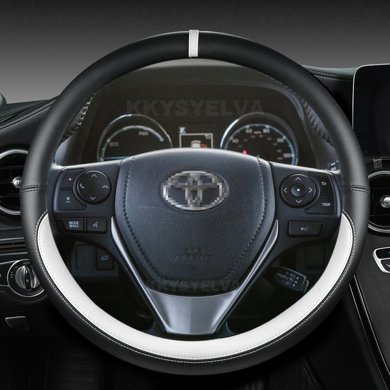 PU Leather Car Steering Wheel Cover For Toyota RAV4 2013- Corolla 2013-2017 Scion iM 2016 Auris 2013-2016 Auto Accessories
