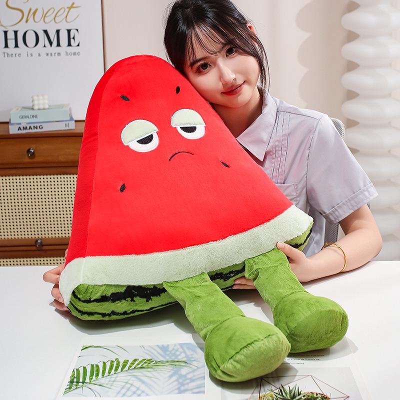 Cute Watermelon Plush Pillow - Home, Car, Sofa, or Dorm Backrest for Women's Comfort