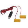 USB 5V2A to 3V1A Power Supply Dummy Battery Adapter Cable Replace 2x 1.5V LR14 C Battery for Toy Water Heater