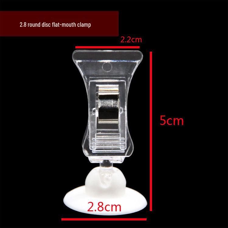 Clear POP Poster Clip - Transparent 2.8" Round Flat Clip for Display and Shelf Advertising.