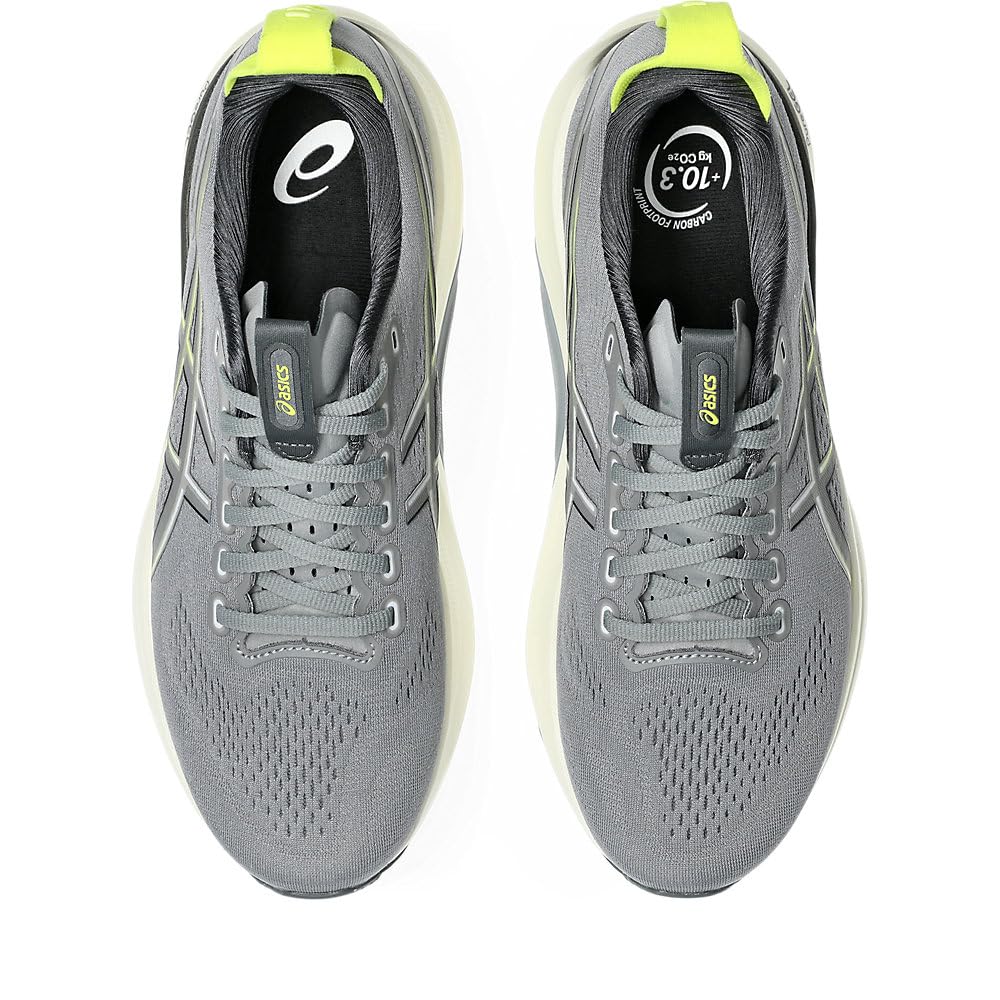 Asics Oficiální obchod Exkluzivní 32 Běžecké Velikosti Bot GEL-KAYANO, Pánské, 27.5, 2E, GRAVEL/CITRON