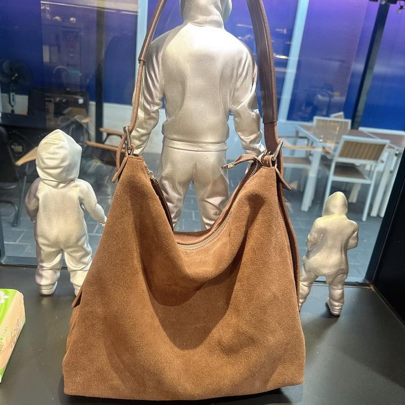 Neue Leder Kuhleder Wildleder Premium Tragetasche Hobo Schulter Umhängetasche Damen Tasche Große Kapazität