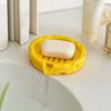 Soap Box, Cheese Shape with Removable Drain Layer, Quick Cleaning Anti-Slip Soap Holder, for Bathroom Countertop