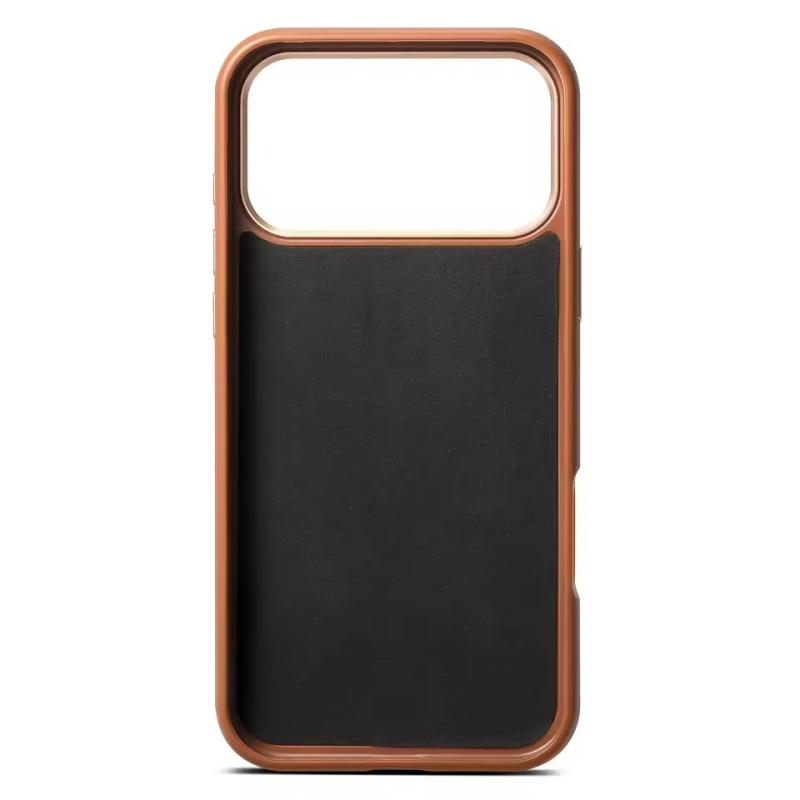 Luxury Business Bitmap Leather Magnetic Phone Case For iPhone 17 16 15 14 13 Pro Max 17Pro 17Air Metal Lens Button Bumpe Cover