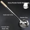 Hanlu Professional Stainless Steel Stir-Fry Spoon with Wooden Handle