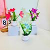 Flower Narcissus Potted With Silk Plastic Material For Home Garden Studio Decor
