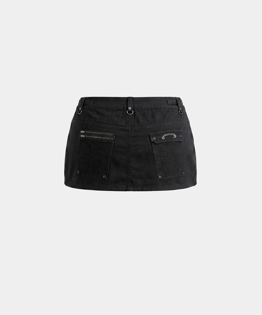 BADBLOOD Alpha 1 Utility Cargo Skirt - Black