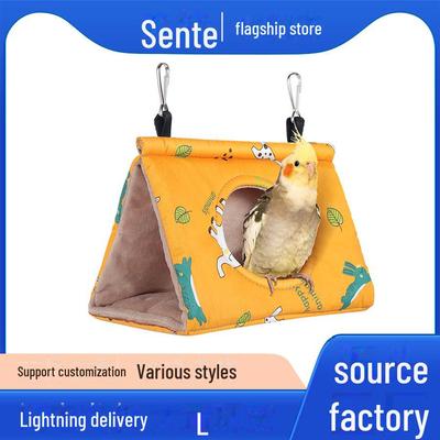 Winter Thick Pure Cotton Parrot Hammock - Triangular Bird Sleeping Nest