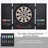 Dartboard, Electronic Digital, 12 Darts, LED, 27 Games, 51 x 6.5 x 57 cm, Black