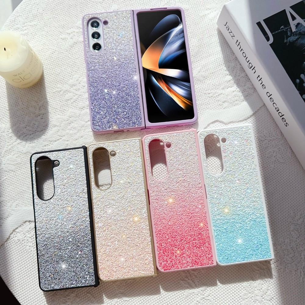 For Samsung Galaxy Z Fold 6 5 4 3 5G Case Skin-feeling Bling Glitter Gradient Folding Shockproof Protection Hard Cover Accessories