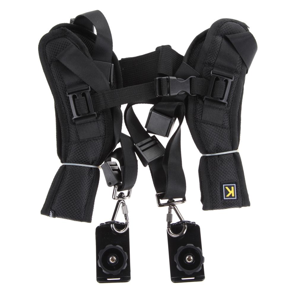 Shoulder Sling Belt Strap Portable Shoulder Strap Camera Mount Quick Adjustment for Two DSLR Digital Cameras