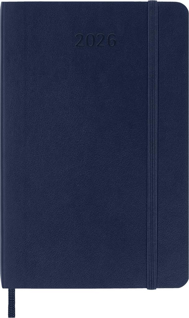 Moleskine 2026 January Daily Pocket Size x Soft Sapphire DSB2012DC2Y26 Planner, Start, 12-Month Diary, (9cm 14cm), Cover, Blue,