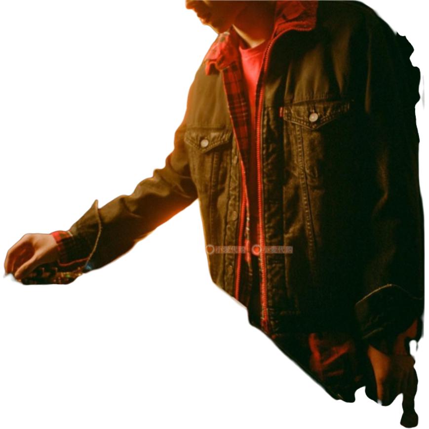 Levis Reversible Zip Collar Denim Jacket Men Jackets Dark-Black Gray 74753-0000