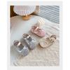 Children's Hollow Woven Sandals2026New Spring and Summer Girls' Cute Bow Princess Sandals Beach Shoes