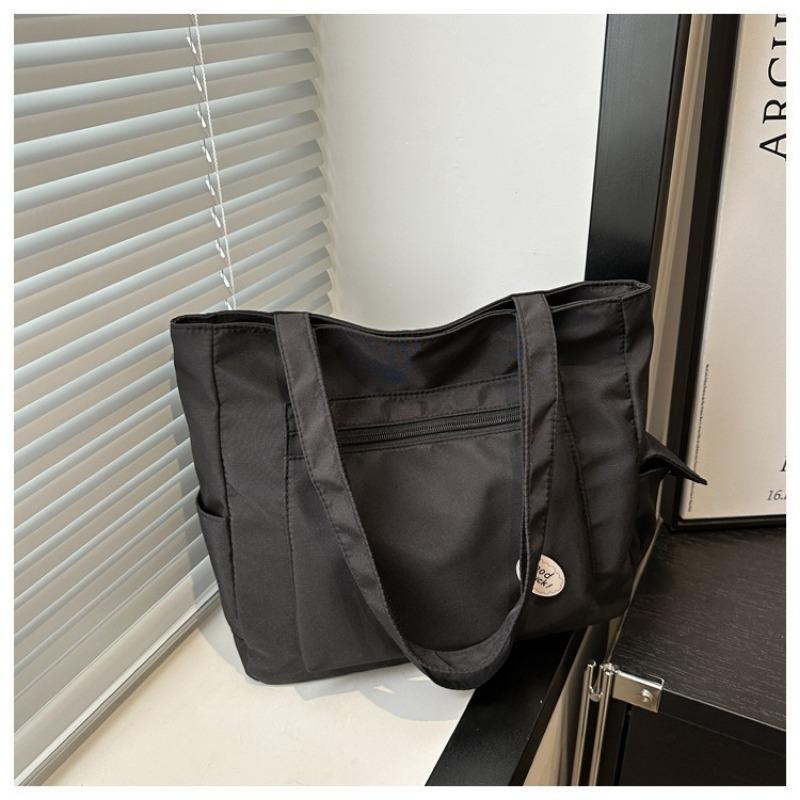 Große Kapazität Canvas Tasche Damen Einfache Koreanische Version für Freizeit Pendeln zur Arbeit Studenten Unterricht Schulter Crossbody Tasche
