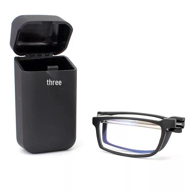 TR90 Folding Anti-Blue Light Reading Glasses for Men & Women, Portable with Telescopic Stainless Steel Legs