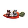 New Plush Rabbits Dolls 3 Bunnies In Carrot Purse Girlfriend Cute Plush Toy Easter Gift for Kids Girls Carrot Wallet