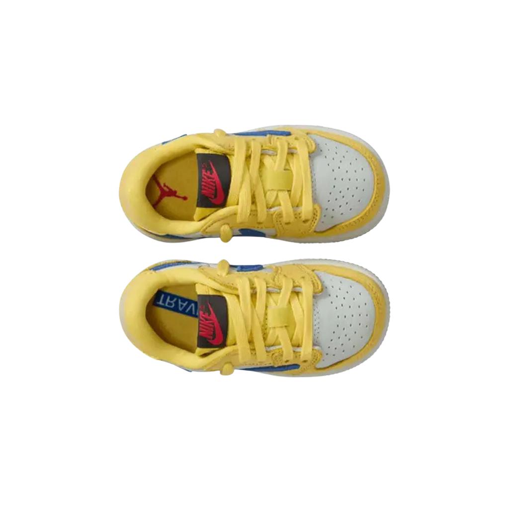 Travis Scott x Air Jordan 1 Retro Low OG SP TD Canary Zapatillas de Bebé Amarillo Racer-Azul Plata Claro DZ5908-700