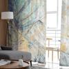 Luxus Tüll Vorhänge Kunst Farbe Moderne Retro Wohnzimmer Küche Chiffon Vorhang Jugend Schlafzimmer Sheer Boden Volant Vorhang