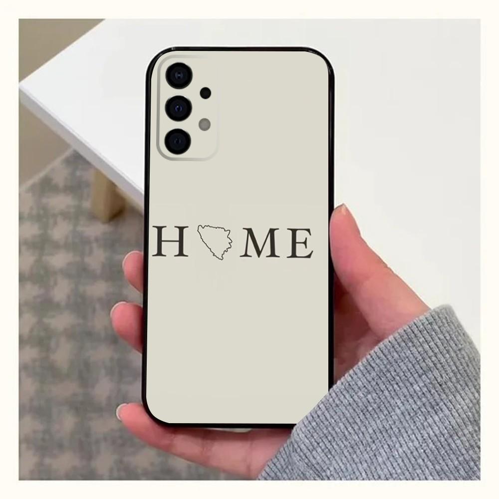 Bosna i Hercegovina Heart Phone Case For Samsung Galaxy A13,A21s,A22,A31,A32,A52,A53,A71,A80,A91 Soft Black Cover