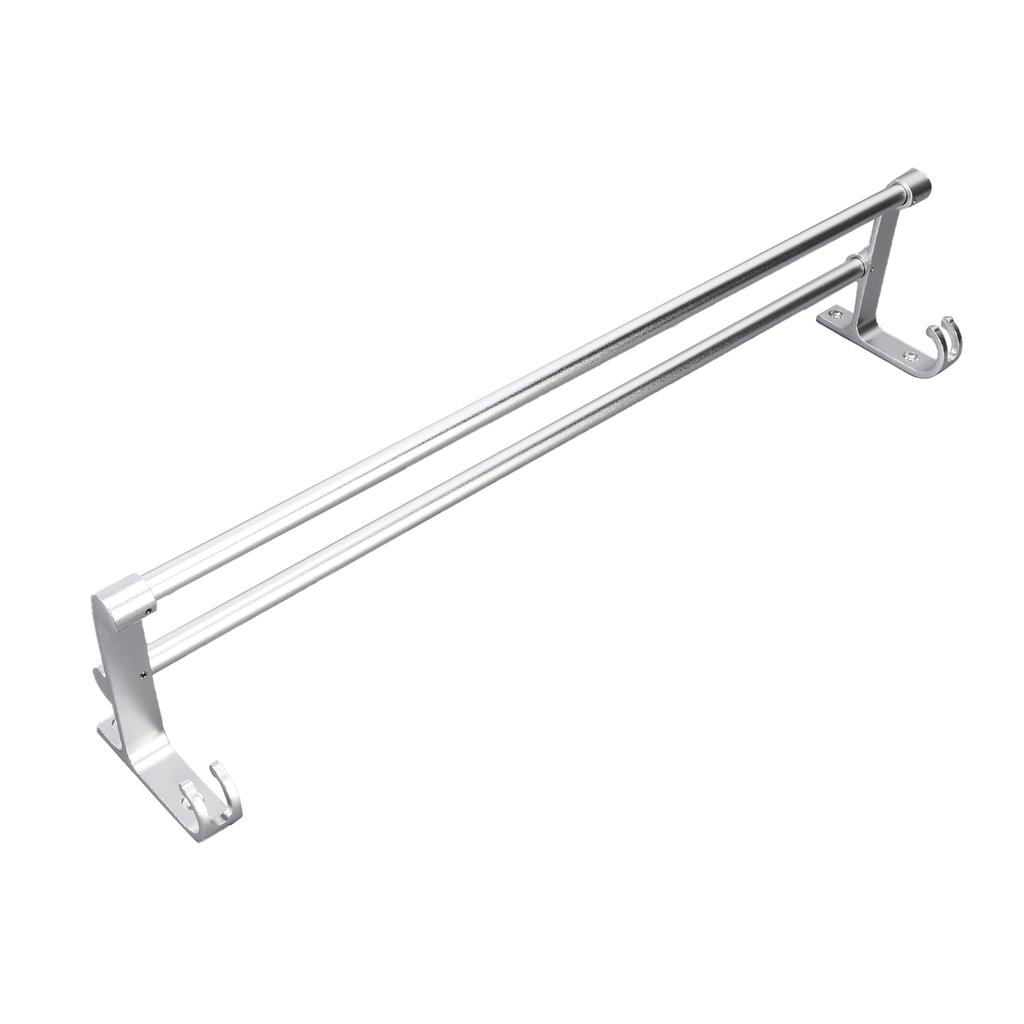 Bath Towel Bar 23in Stainless Steel Wall Mount Rustproof Strong Load Bearing Double Towel Bar for