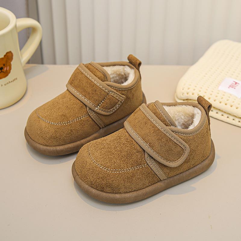 2025 Mädchen Koreanischer Stil Dicke Sohle Plüsch Birkenstock Winterstiefel - Warm, Modisch, Einfarbige Baumwollschuhe für Kinder